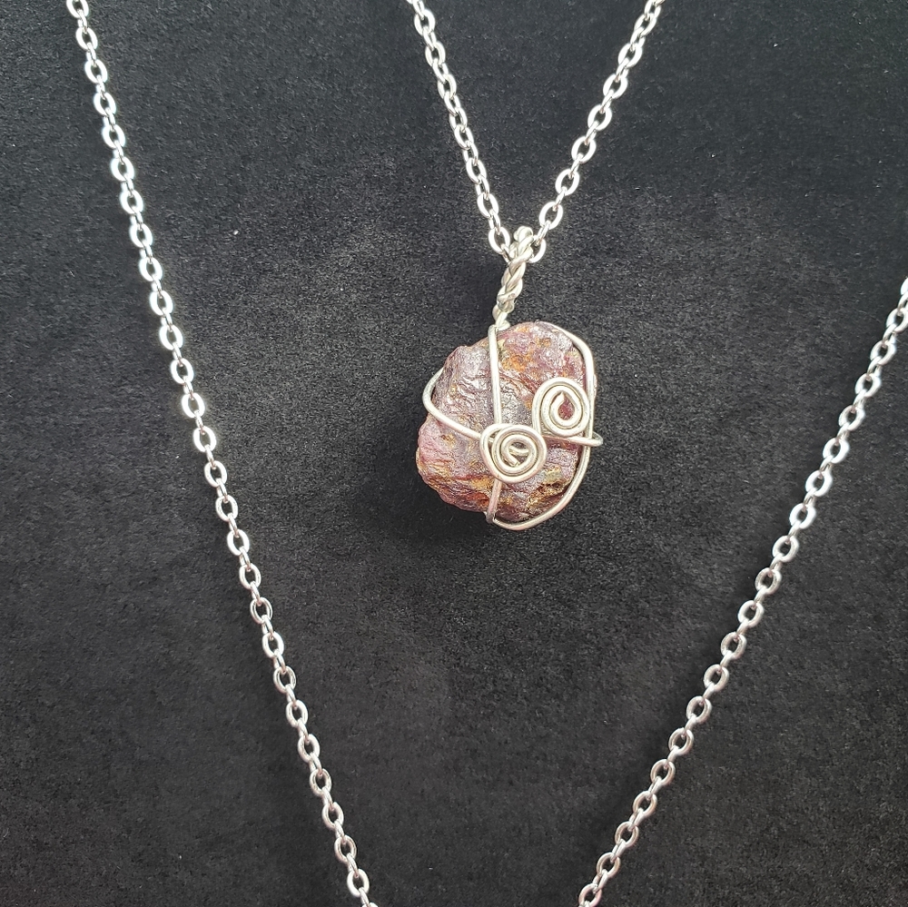 Raw Ruby pendant